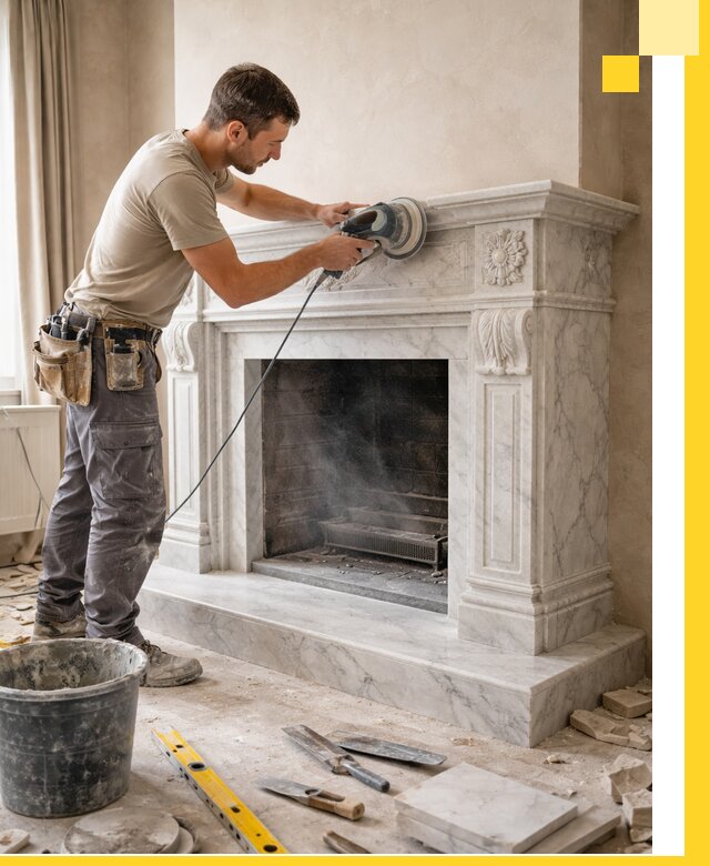 Изготовление и установка мраморных каминов в Балахне под ключ