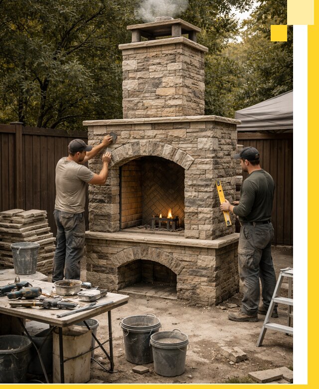 Проектирование и установка уличных каминов в Балахне