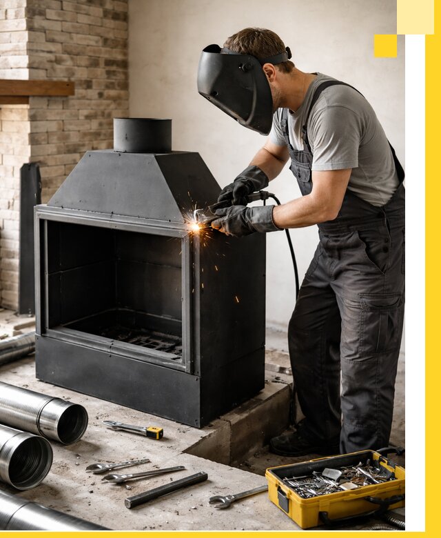 Продажа и установка металлических каминов в Балахне под ключ