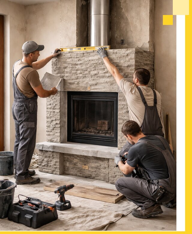 Профессиональный монтаж каминов под ключ в Балахне для дома