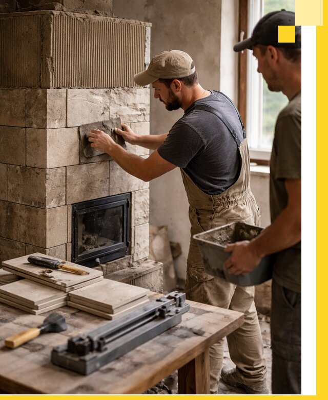 Профессиональная облицовка печей в Балахне: керамика и камень