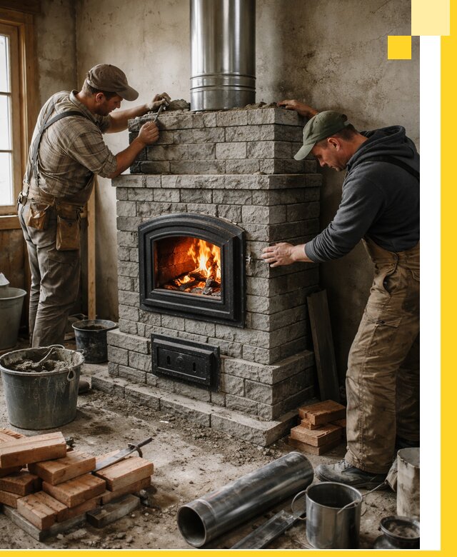 Производство, поставка и монтаж дровяных печей в Балахне