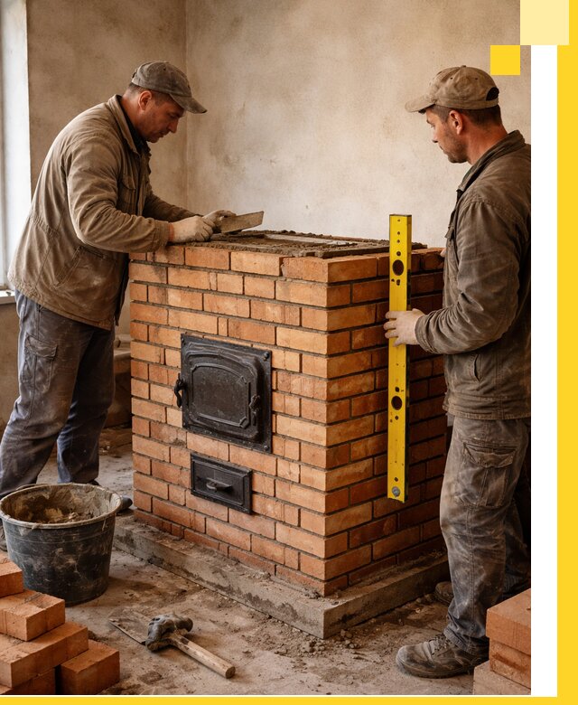 Отопительные печи под ключ в Балахне, установка и сборка