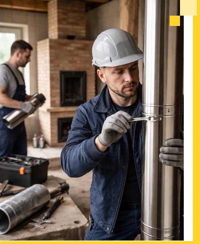 Профессиональный монтаж дымоходов для печей в Балахне