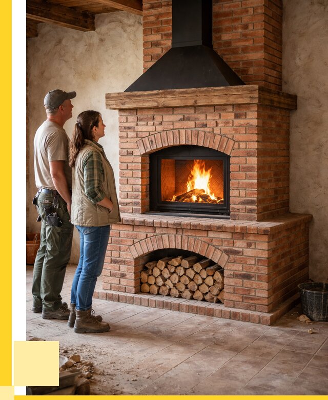 Печи камины из кирпича в Балахне от 125376 р. | ЭриданБлх