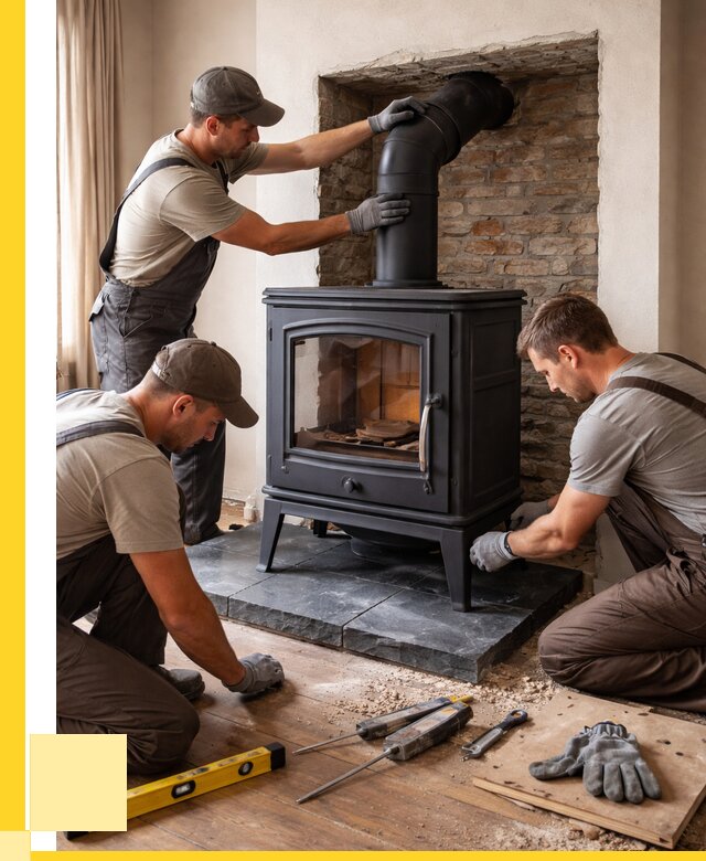 Монтаж печи камина в частном доме в Балахне от 26120 р. | ЭриданБлх