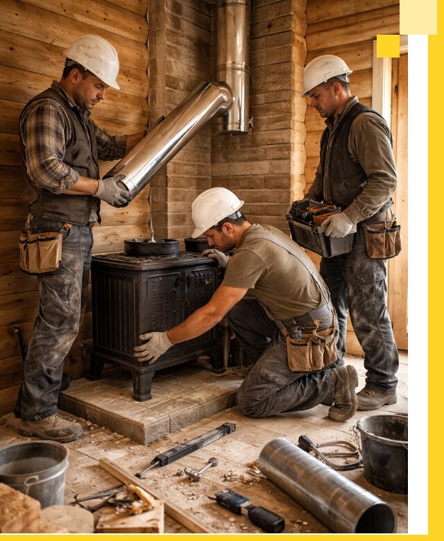 Профессиональный монтаж банных печей и дымоходов в Балахне