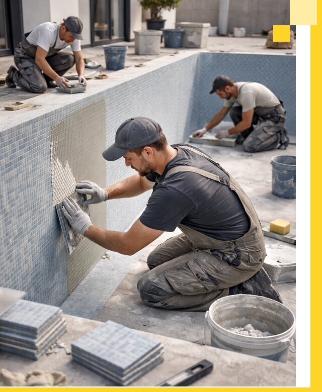 Облицовка бассейнов в Балахне плитка мозаика гидроизоляция