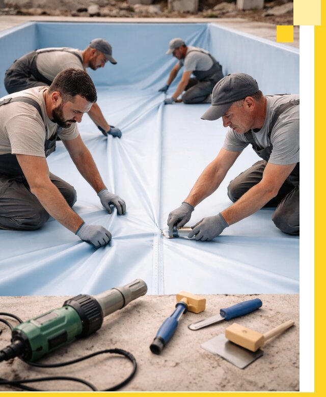 ПВХ пленка для бассейнов с монтажом и гарантией в Балахне