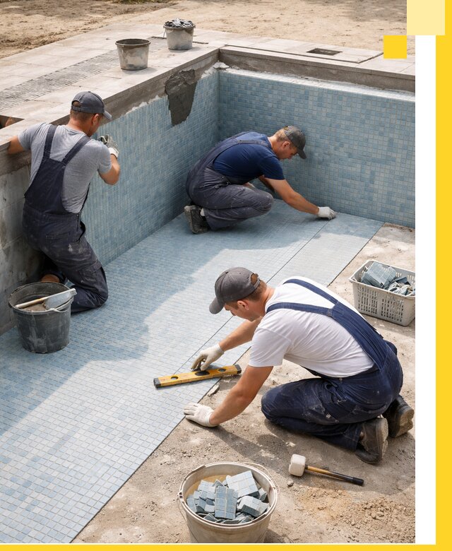 Укладка и установка плитки для бассейнов под ключ в Балахне