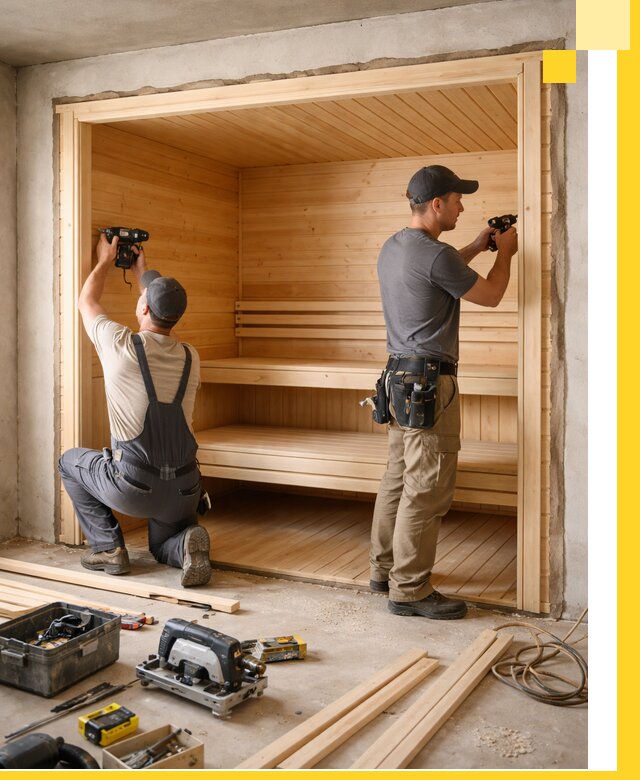 Монтаж саун под ключ в Балахне — проектирование и установка