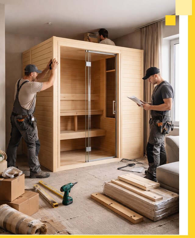 Установка и благоустройство саун в квартире в Балахне