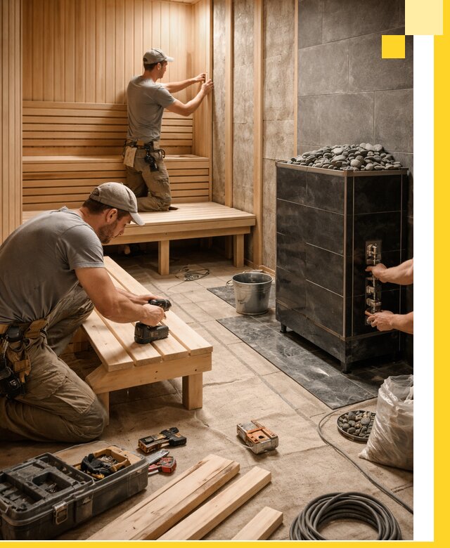 Дизайн и строительство интерьерных саун под ключ в Балахне