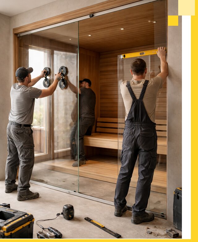 Производство и монтаж стеклянных саун под ключ в Балахне