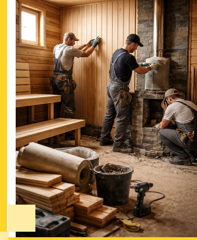 Ремонт бань под ключ в Балахне от 47016 р. | ЭриданБлх