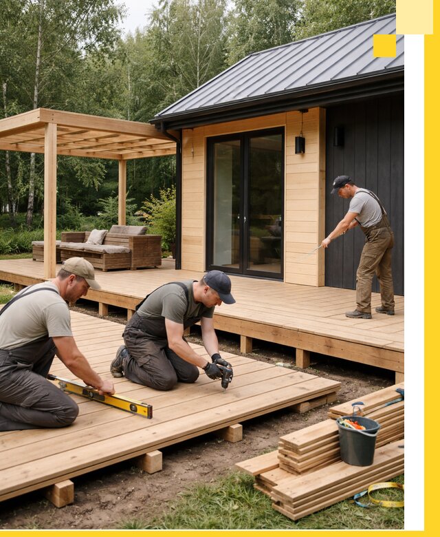 Строительство бань с террасой и бассейном под ключ в Балахне