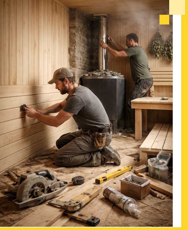 Полное строительство и оснащение парных под ключ в Балахне