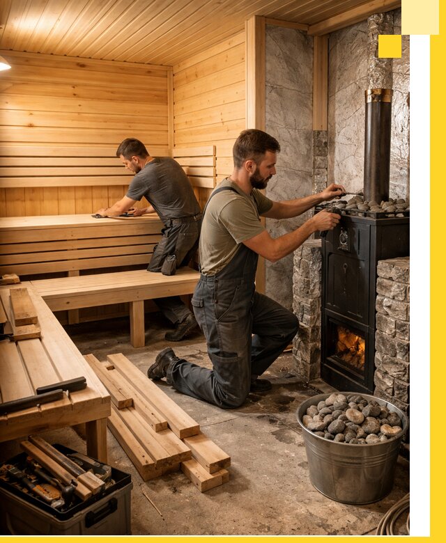 Дизайн и строительство интерьеров бань под ключ в Балахне