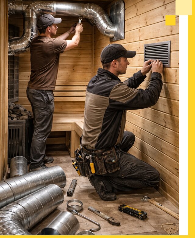 Проектирование и монтаж вентиляции бани в Балахне под ключ