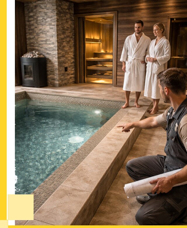 Проект бани с бассейном под ключ в Балахне от 67912 р. | ЭриданБлх