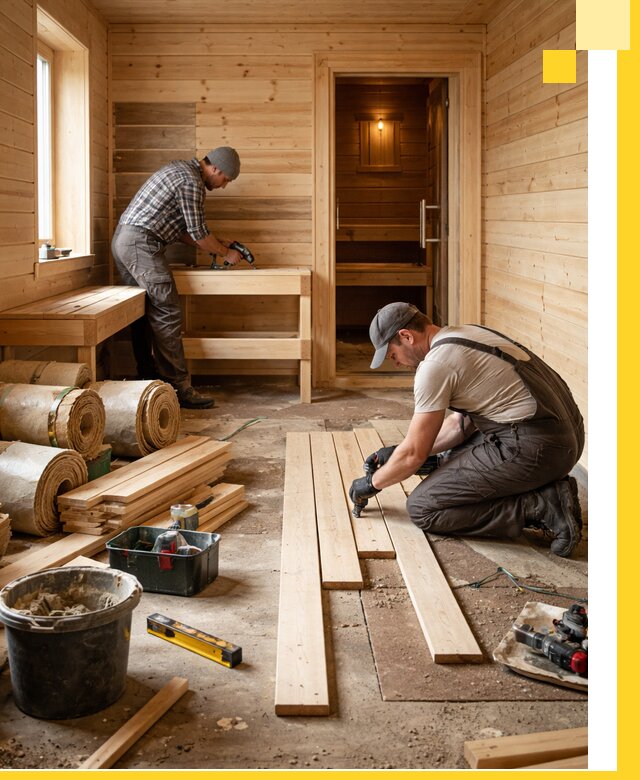 Индивидуальный проект бани с комнатой отдыха под ключ в Балахне