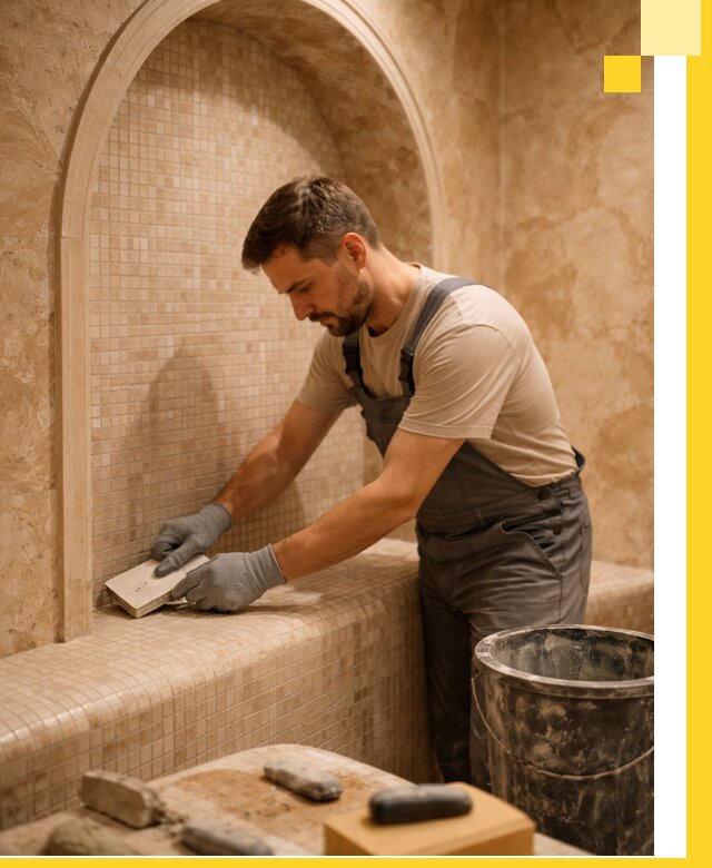 Профессиональная отделка хамамов с мозаикой под ключ в Балахне