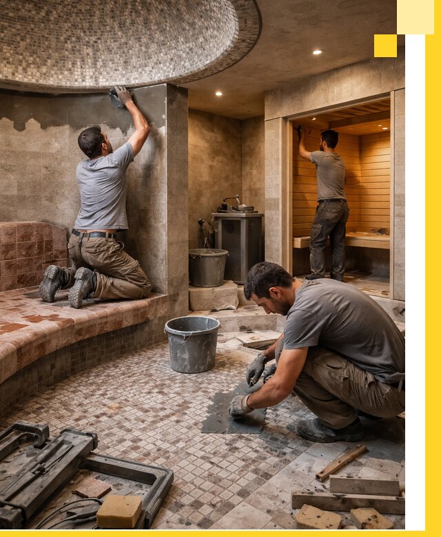 Проект и строительство хамама бани и сауны под ключ в Балахне