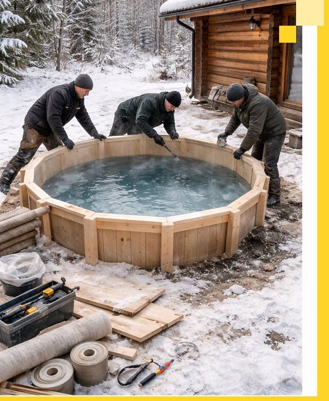 Изготовление и установка ледяных купелей под ключ в Балахне